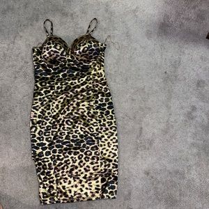 FashinonNova Leopard satin dress- Large